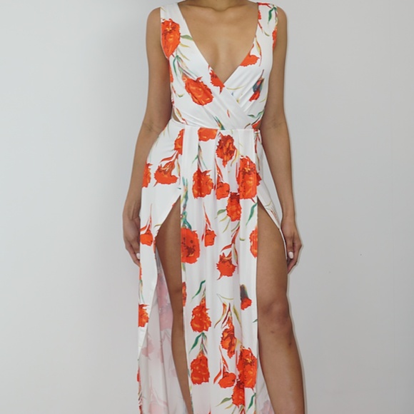 Tropic Vibes Maxi Thigh Slit Dress - Picture 2 of 6